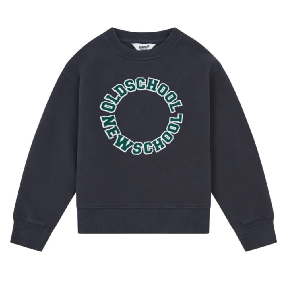 Hundred Pieces Kids Old School New School SweatshirtSize 12Y